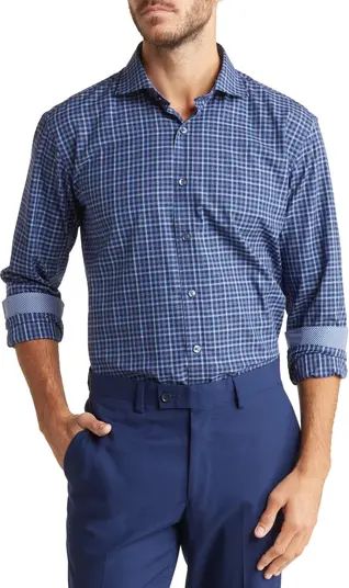 Bugatchi Shaped Fit Cotton Plaid Button-Up Shirt | Nordstromrack | Nordstrom Rack