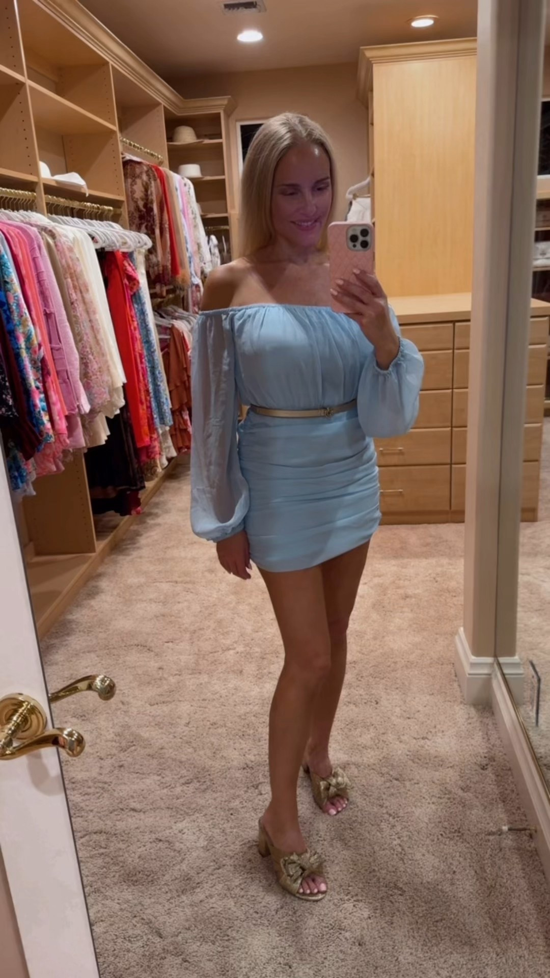 Wearing a size medium