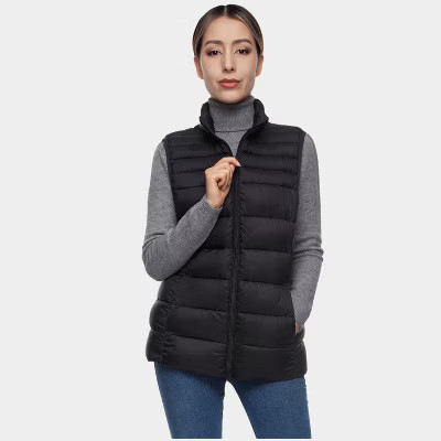 Rokka&Rolla Women's Quilted Puffer Vest-Black, size Small | Target