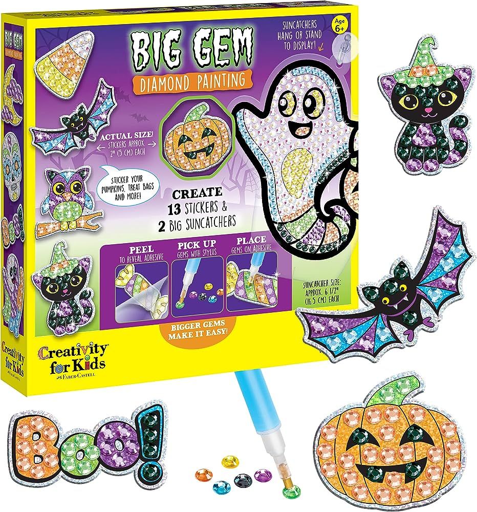 Creativity for Kids Big Gem Diamond Painting Kit - Halloween Stickers and Suncatchers, Halloween ... | Amazon (US)