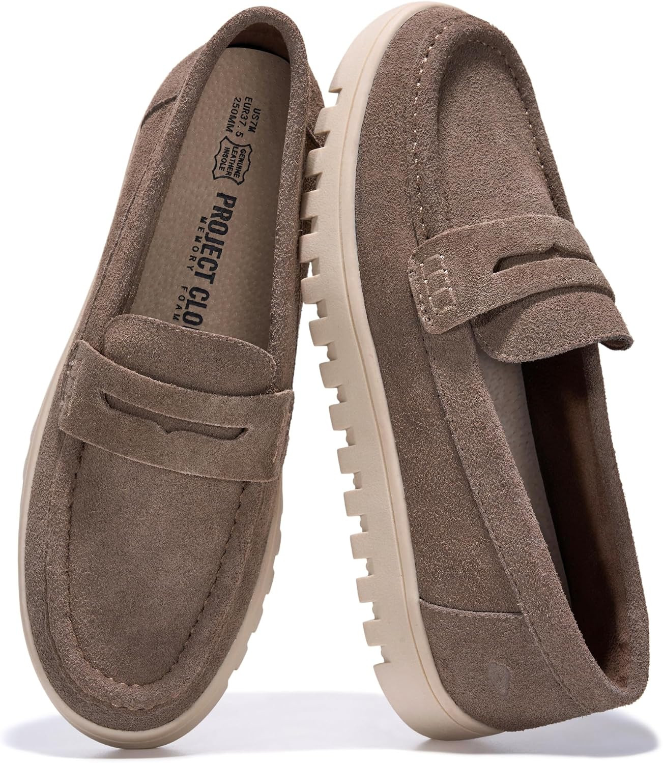 Project Cloud 100% Genuine Leather Loafers for Women Moccasins Women Shoes | Amazon (US)