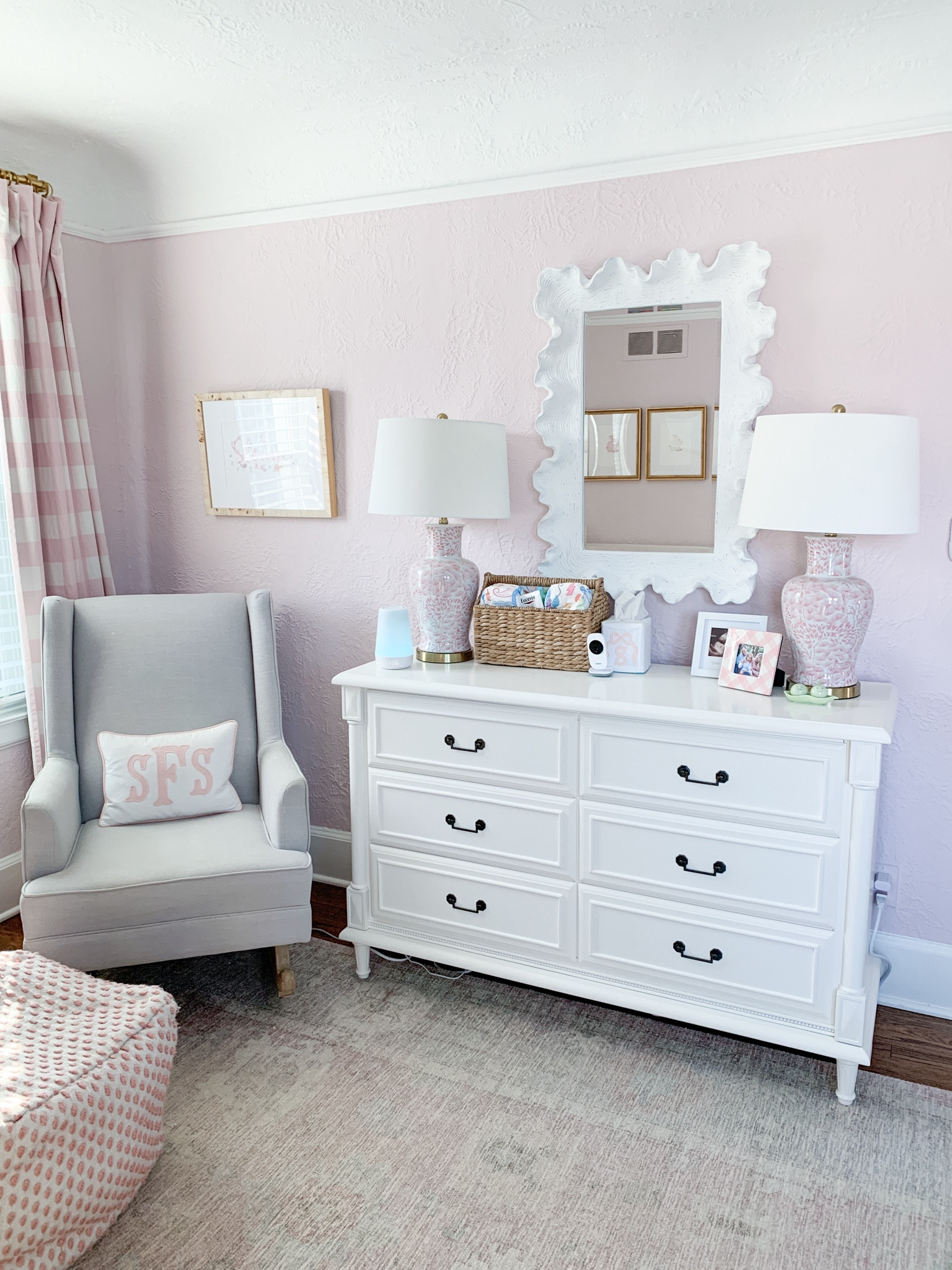 Baby girls pink grandmillenial nursery 

#LTKhome #LTKbaby