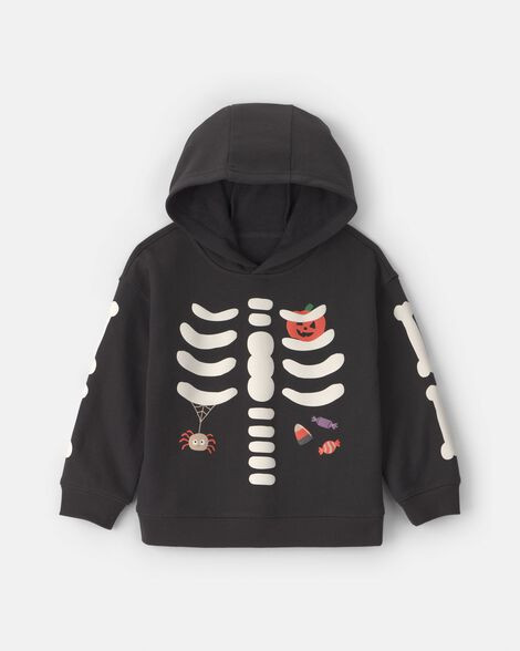 Toddler Boy Skeleton Halloween Hoodie - Black/White | Carter's | Carter's Inc