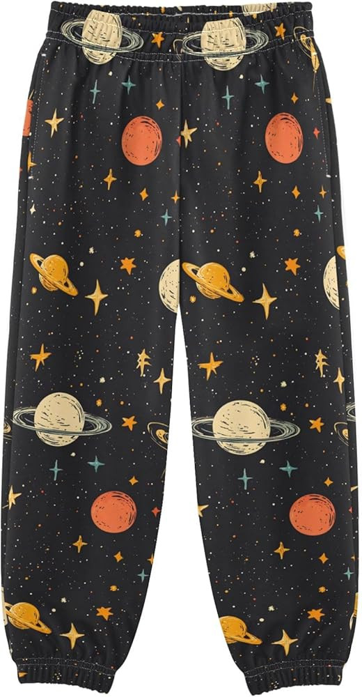 Pigsaly Boys Sweatpants Outer Space Starry Planet Athletic Sweatpants Sport Jogger Pants 3T | Amazon (US)