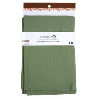 Green Thanksgiving Linen Napkins by Celebrate It®, 4ct. | Michaels Stores