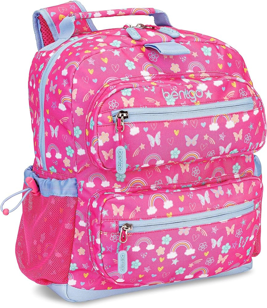 Bentgo Kids Backpack - Lightweight 14” Backpack in Fun Prints for School, Travel, & Daycare, Id... | Amazon (US)