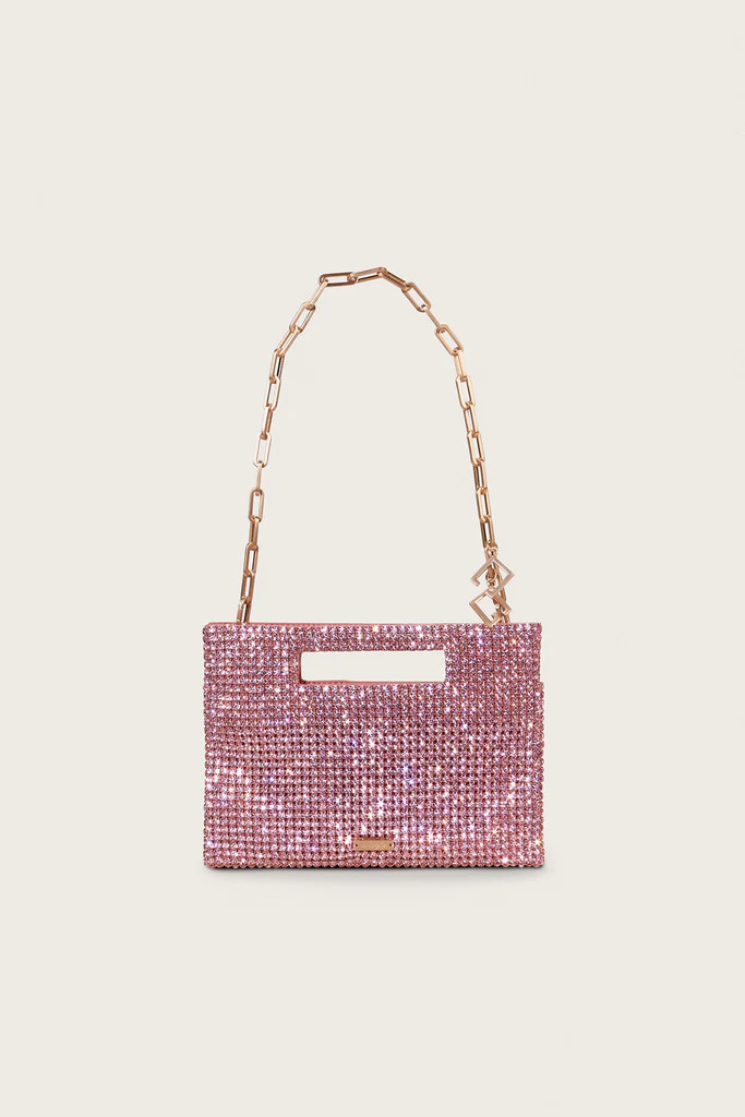 LUCINDA MINI RHINESTONE SHOULDER BAG - AZALEA | Cult Gaia - US