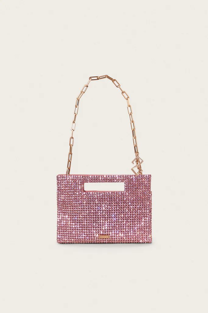 LUCINDA MINI RHINESTONE SHOULDER BAG - AZALEA | Cult Gaia - US