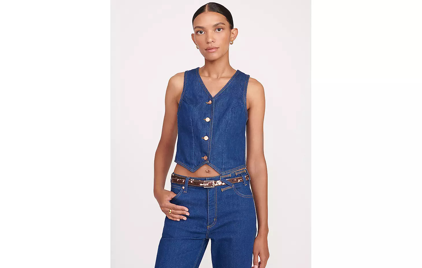 Wrangler + STAUD The Vest in Dark Rinse | Wrangler