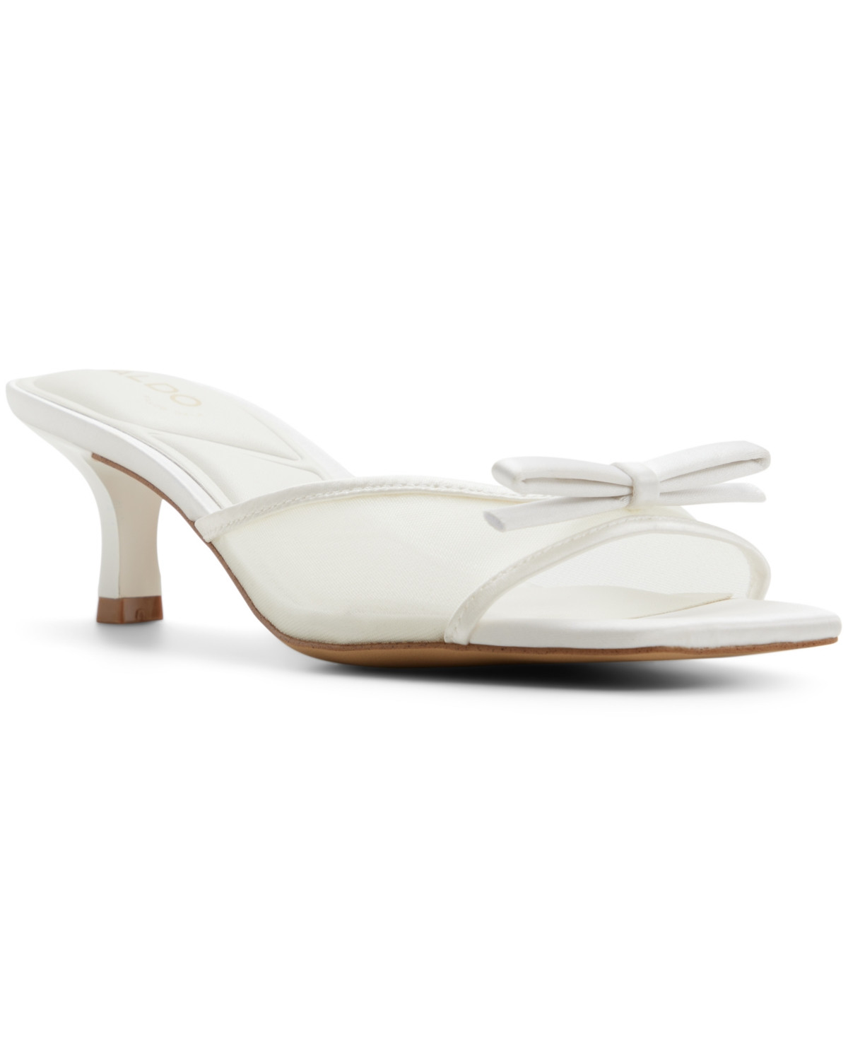 Aldo Women's Begoniaa Slip-On Dress Sandals - White/Bone Mesh | Macy's
