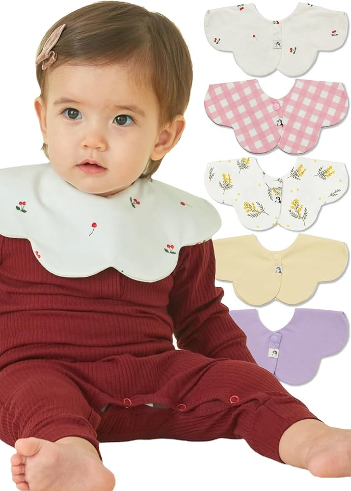 Konny Baby Bibs 5-Pack, 360 \u200b\u200b\u00b0 Rotate, Soft and Absorbent Bandana Drooling for Bo... | Amazon (US)