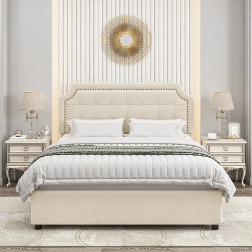Willa Arlo Interiors Batchelor Velvet Upholstered Platform Bed Frame with 4 Drawers | Wayfair | Wayfair North America