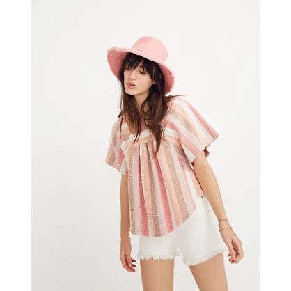Texture & Thread Butterfly Top in Sherbet Stripe | Madewell
