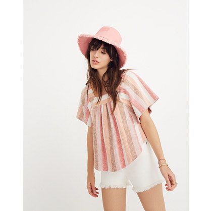 Texture & Thread Butterfly Top in Sherbet Stripe | Madewell