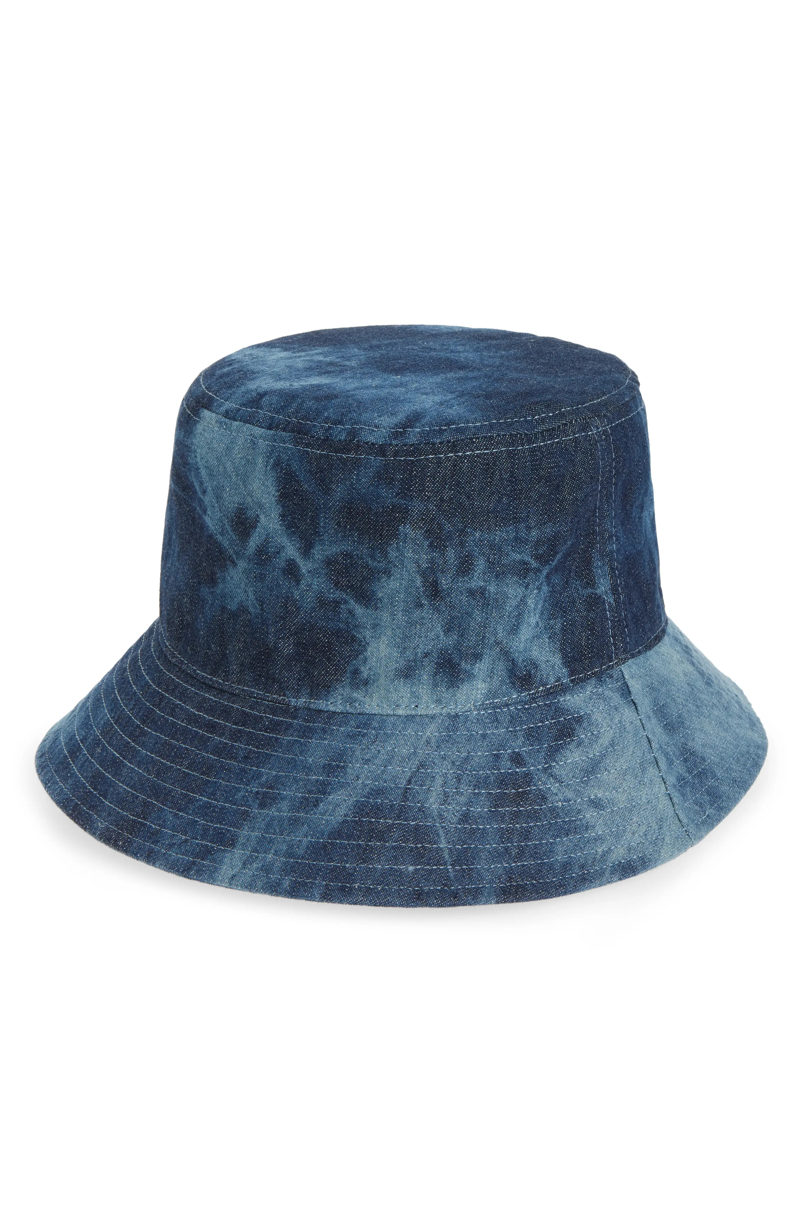 Open Edit Acid Wash Denim Bucket Hat (Men) | Nordstrom | Nordstrom