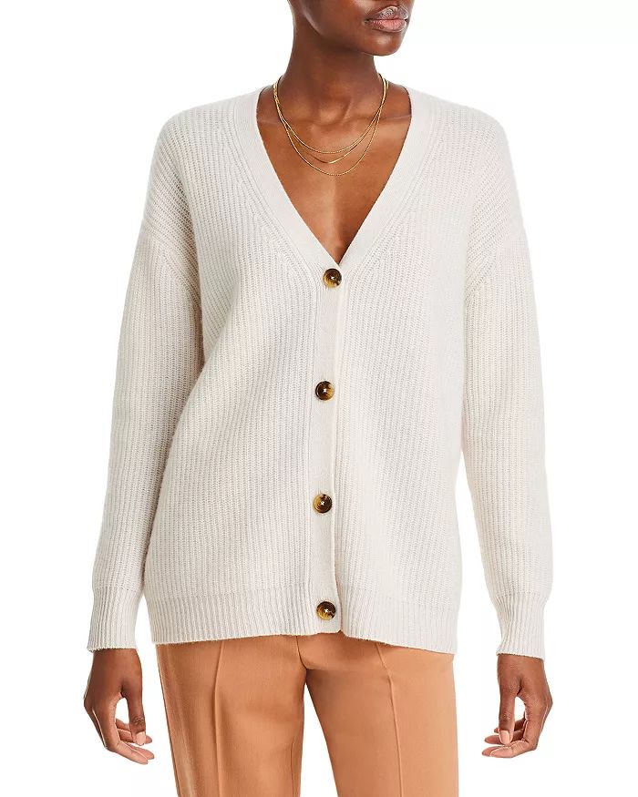 Ribbed Oversized Cashmere Cardigan - 100% Exclusive | Bloomingdale's (US)