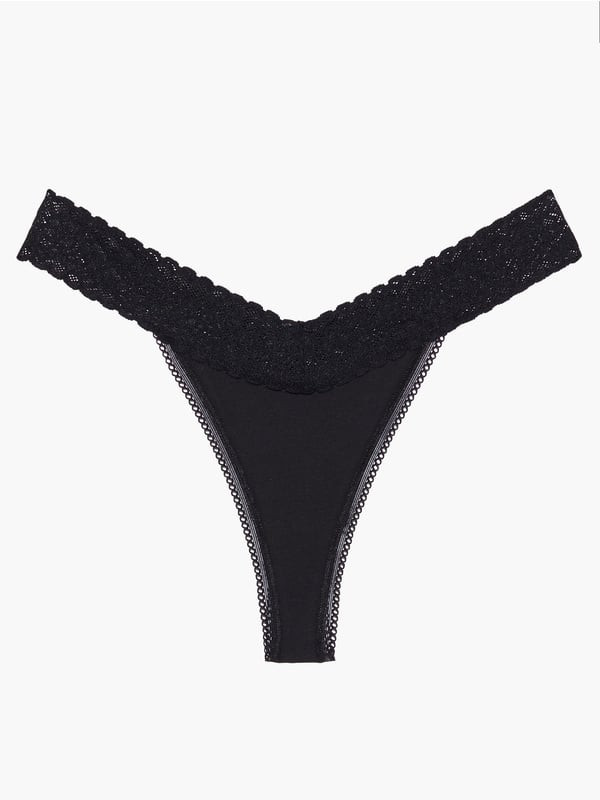 Cotton Essentials Lace-Trim Thong Panty | Savage x Fenty - North America