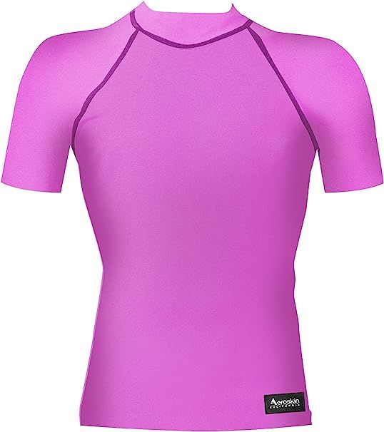 Aeroskin Nylon Short Sleeve Rash Guard, Solid Colors | Amazon (US)