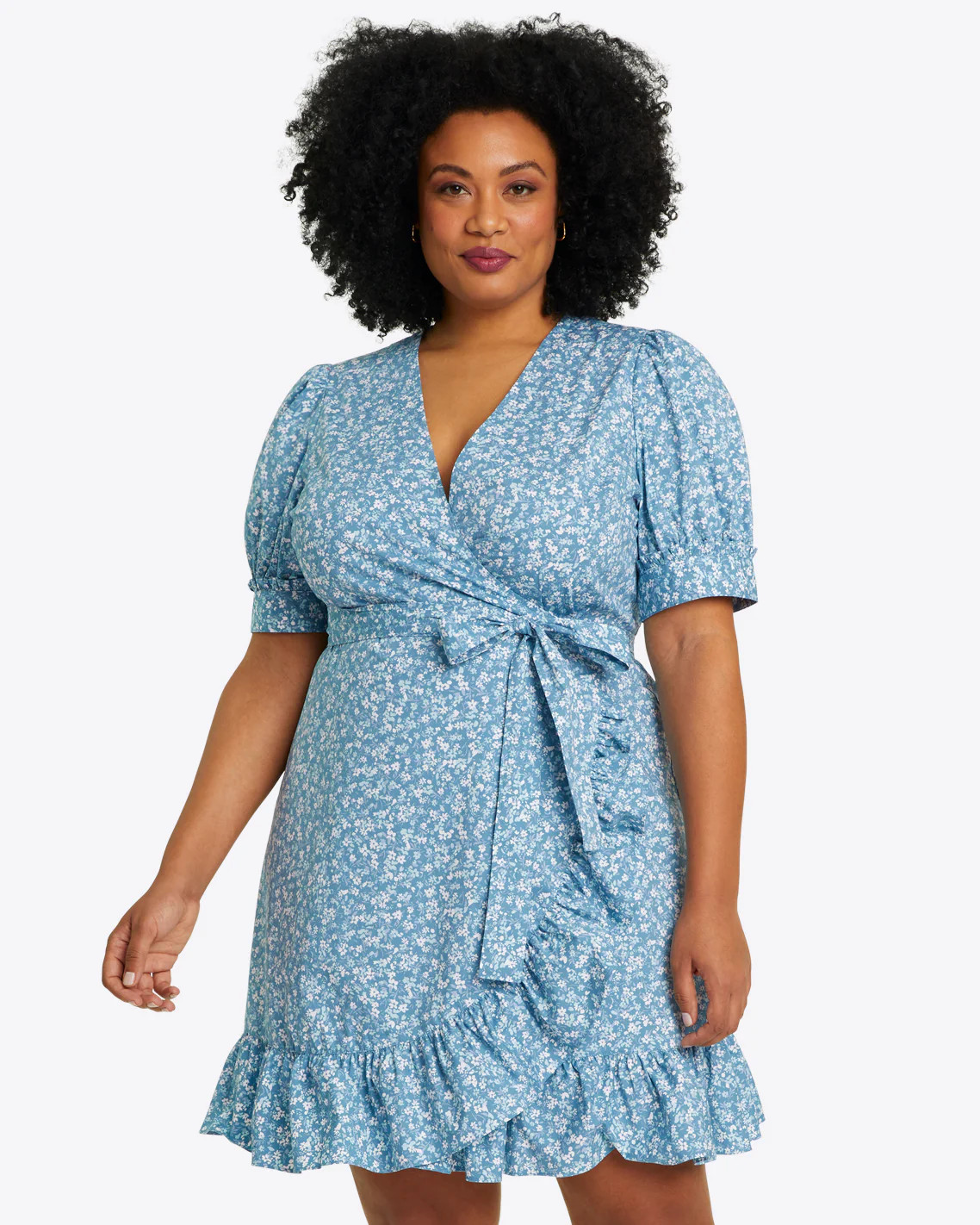 Reba Wrap Dress in Bluebell Floral | Draper James (US)