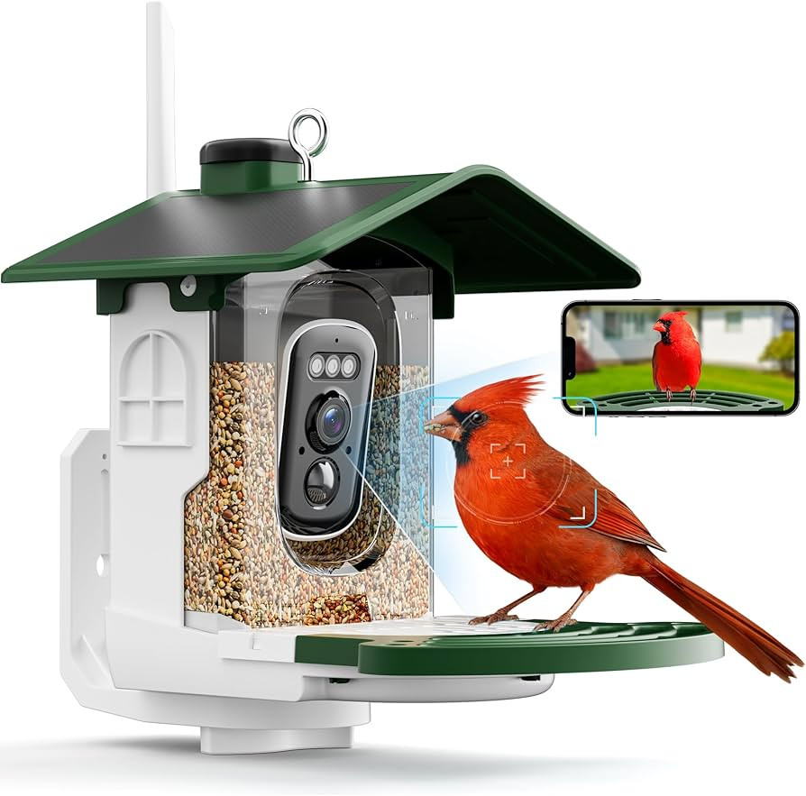 Hanging Smart Bird Feeder with Camera - 32G SD Card Included for Free Local Storage, 2K AI Identi... | Amazon (US)