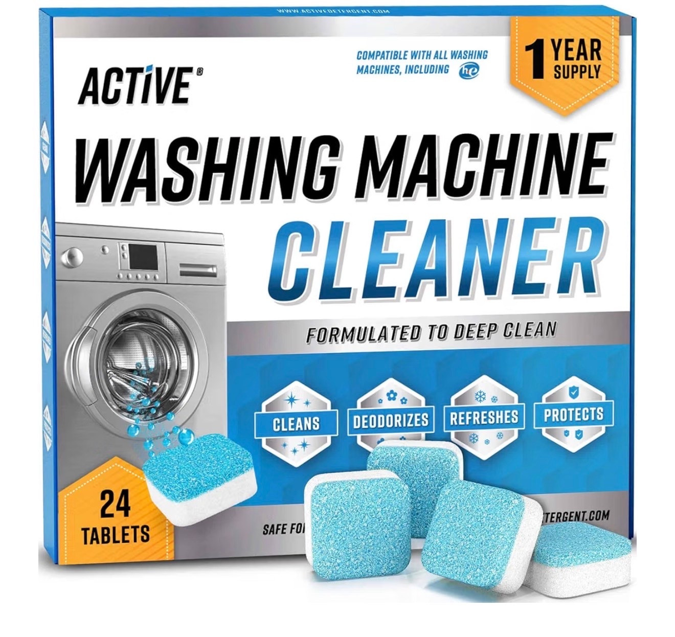 Washing Machine Cleaner Descaler 24 Pack