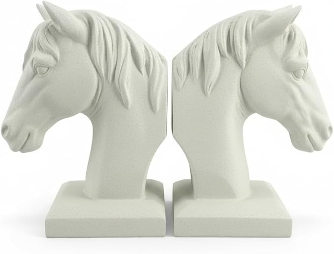 Comfy Hour Horse Head Decorative Bookends, 7" Unique Antique Farmhouse Equestrian Statues for She... | Amazon (US)