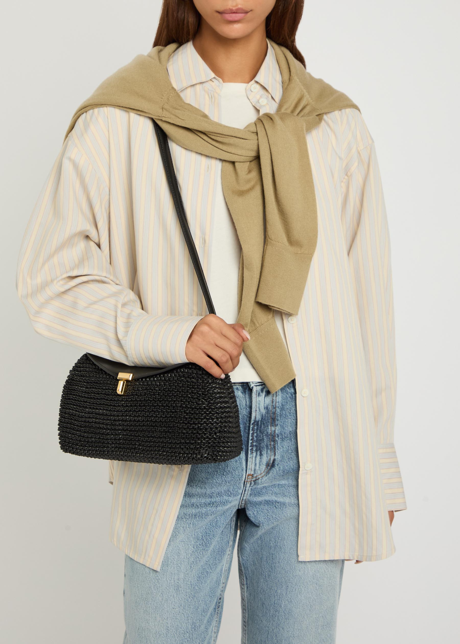 T-Lock woven leather clutch | Harvey Nichols