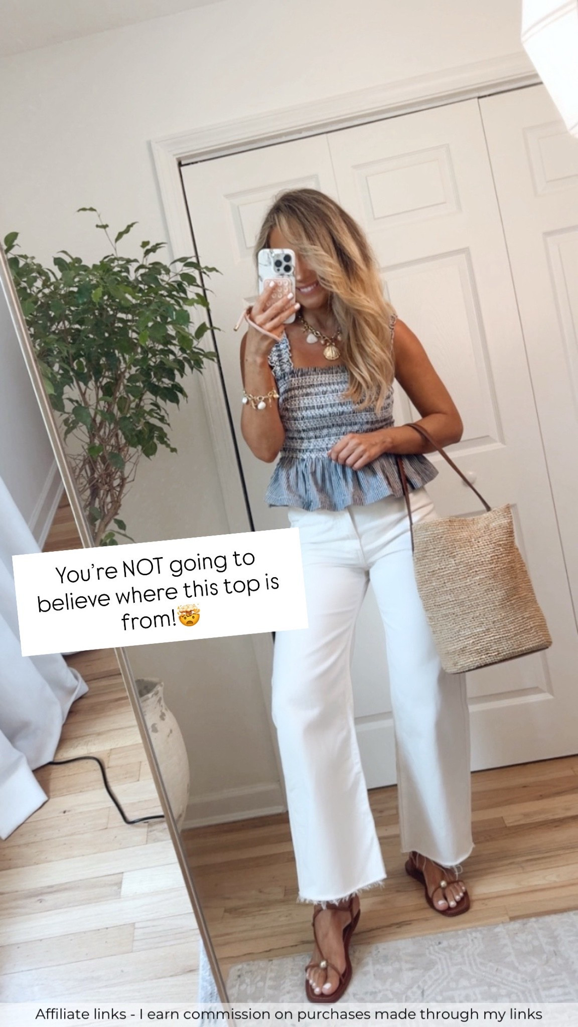 Affiliate links - I earn commission on purchases made through my links 

End of summer outfits
Casual style
Walmart fashion top
J.Crew jeans
Raffia bag