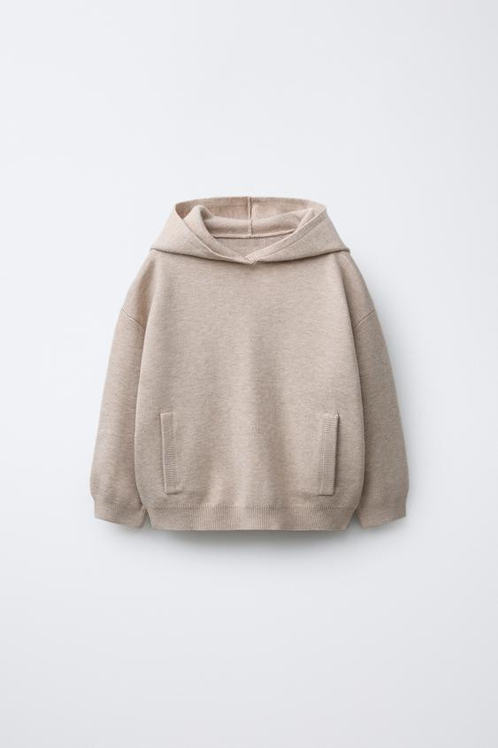 KNIT HOODED SWEATSHIRT | Zara US