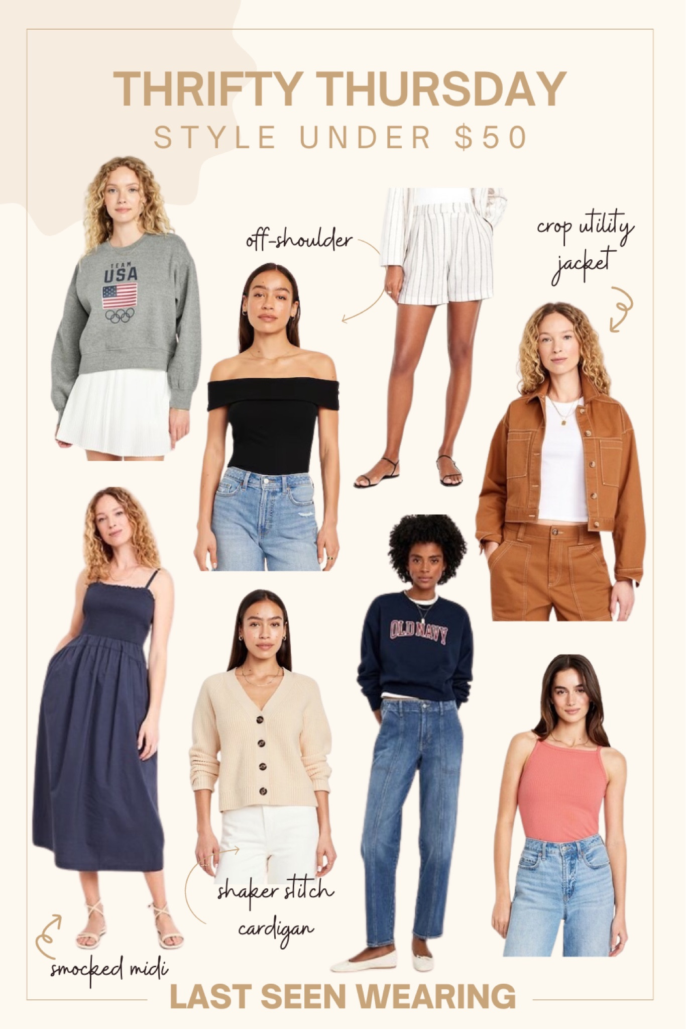 Thrifty Thursday - Styles Under $50
#croppedutility #cardigan

#LTKstyletip