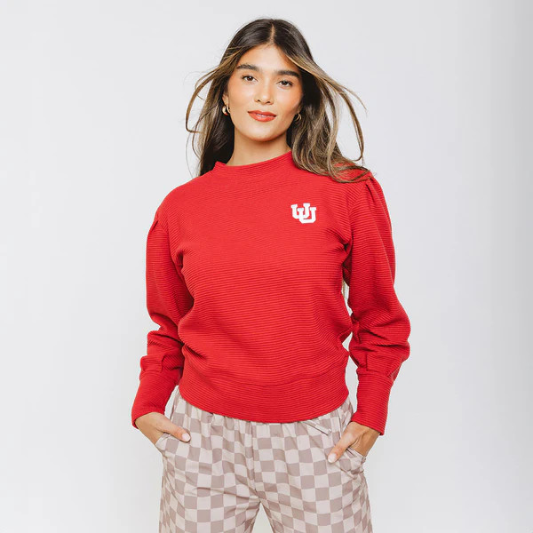 Utah Atlas Ribbed Sweater, Crimson | Albion Fit