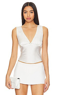 NIA Celia Top in White from Revolve.com | Revolve Clothing (Global)