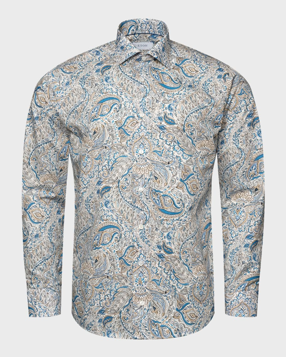 Eton Men's Slim Fit Paisley-Print Shirt | Neiman Marcus