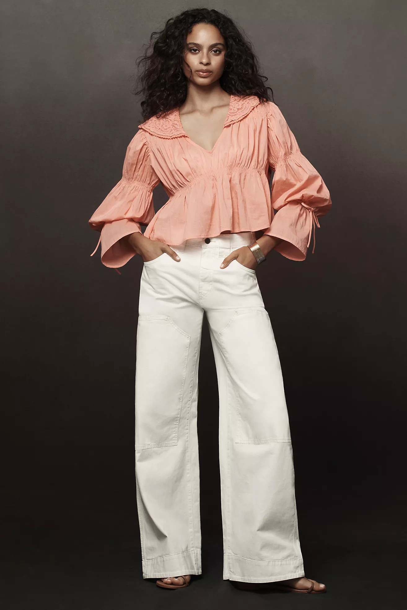 By Anthropologie Collared Babydoll Blouse | Anthropologie (US)