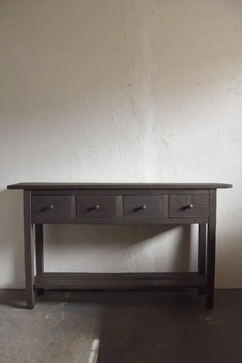 Large Table with Shelf and Drawers 58" L | Etsy (Global)