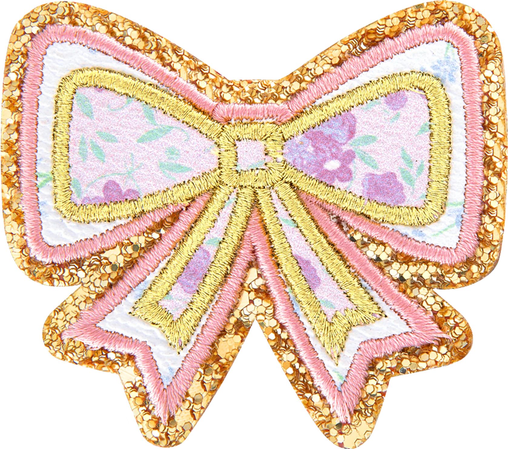 Floral Glitter Bow Patch | Stoney Clover Lane