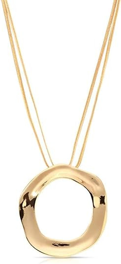 Ettika Choker Necklace For Women. 18K Gold or Silver Plated Open Circle Statement Necklace. Choke... | Amazon (US)