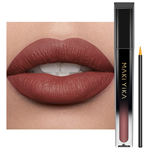 MAKI YIKA Brown Nude Lipstick for Women Color Stay Long Lasting Lipsticks, No Smudge Matte Liquid Lipstick Transferproof, DINNER TIME | Amazon (US)