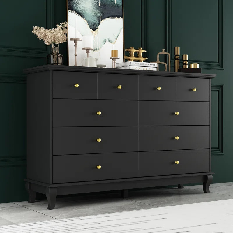 Kreindler 10 Drawer 55.1" W Double Dresser | Wayfair North America