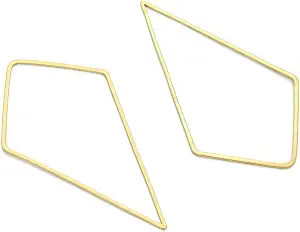 100pcs Adabele Raw Brass 60mm Large Kite Shape Beading Connector Open Back Bezel Earring Findings... | Amazon (US)