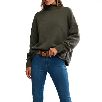 Free People Torres Turtleneck Sweater in Sugar Swizzle at Nordstrom, Size Medium | Nordstrom