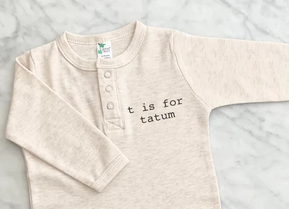 Initial Baby Jumpsuit Custom Baby Jumpsuit Alphabet Name | Etsy | Etsy (US)