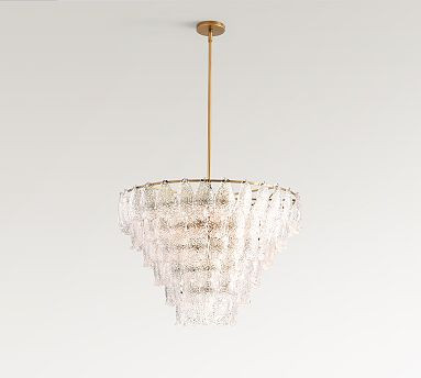 Alexandria Glass Round Chandelier (30") | Pottery Barn (US)