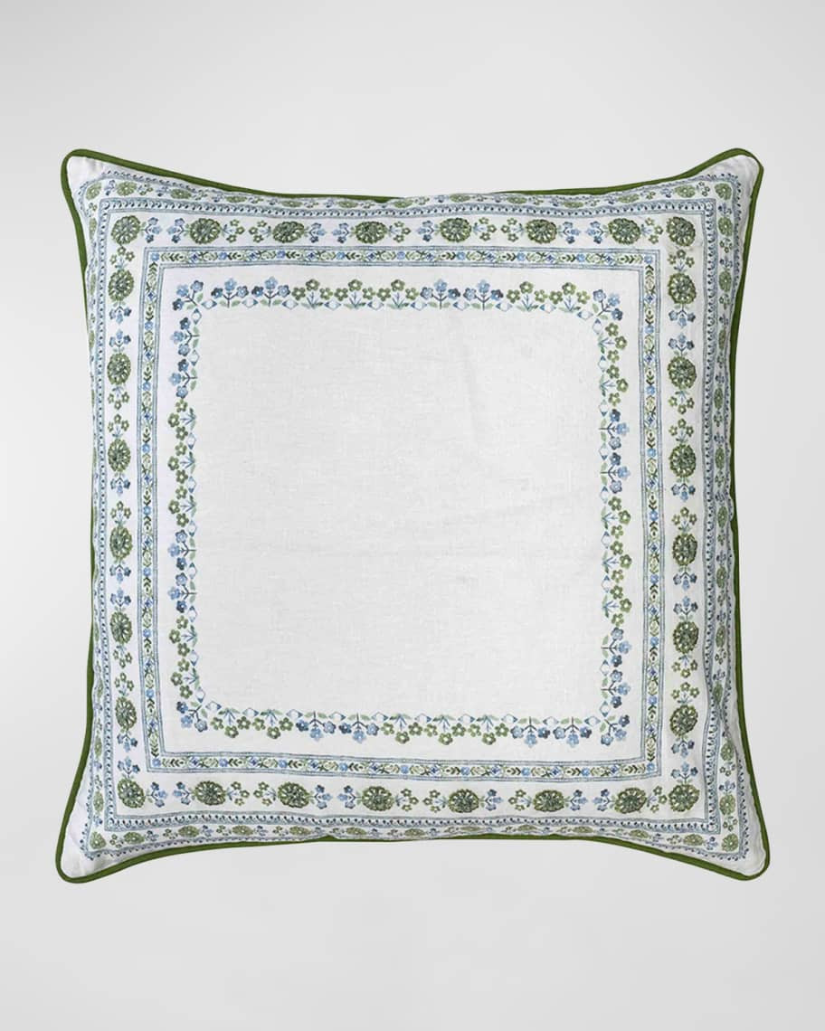 Juliska Seville Green Square Pillow, 22" | Neiman Marcus