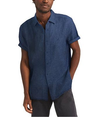 Men's Short-Sleeve Linen Shirt | Macy's