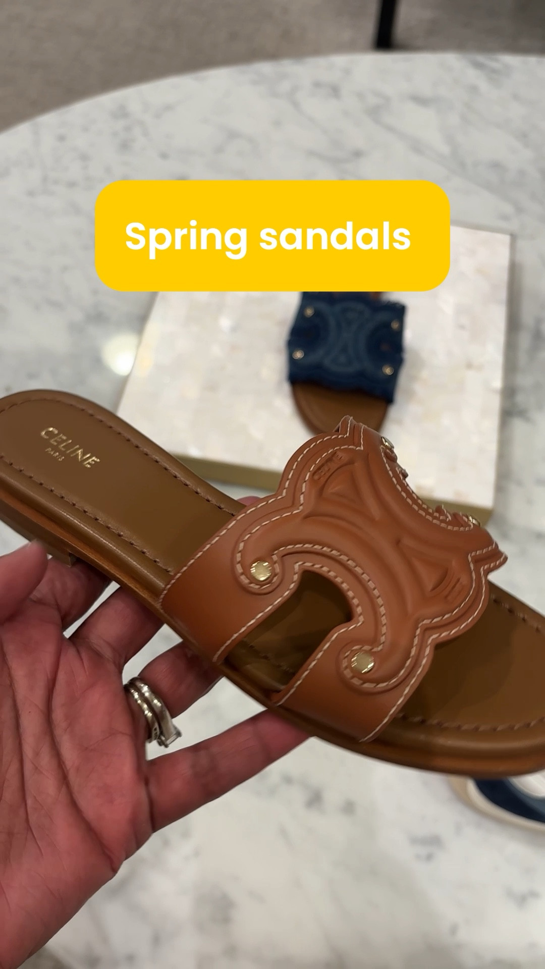 Celine sandals available in denim also spring summer sandals #spring #sandals #summer #style #fashion #celine 

#LTKOver40 #LTKTravel #LTKootd