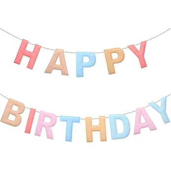 Mindsoft Felt Happy Birthday Garland Rainbow Banner Reusable Happy Birthday Sign Party Supply for... | Amazon (US)