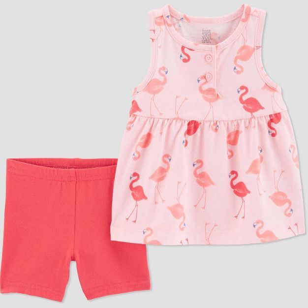 Baby Girls' Flamingos Top & Bottom Set - Just One You® made by carter's Pink | Target