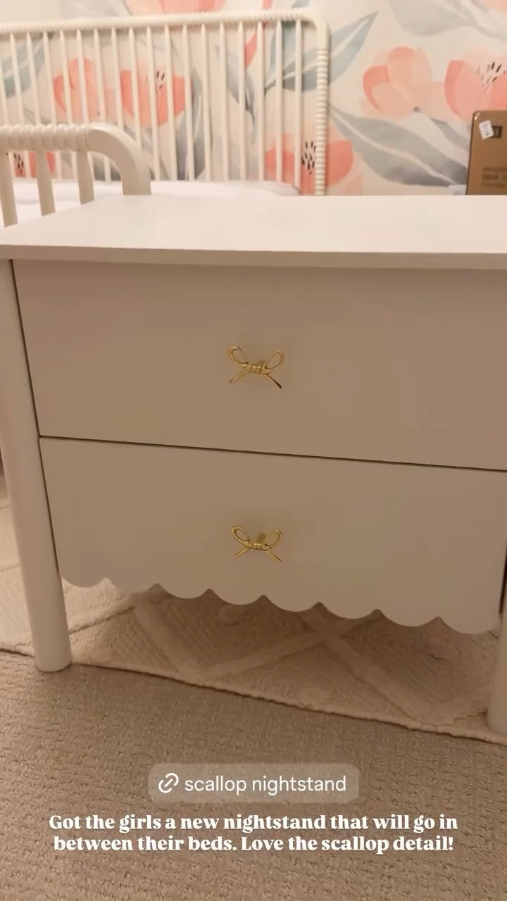 Scallop nightstand
Got the girls a new nightstand that will go in between their beds. Love the scallop detail!

#LTKHome #LTKKids #LTKSeasonal