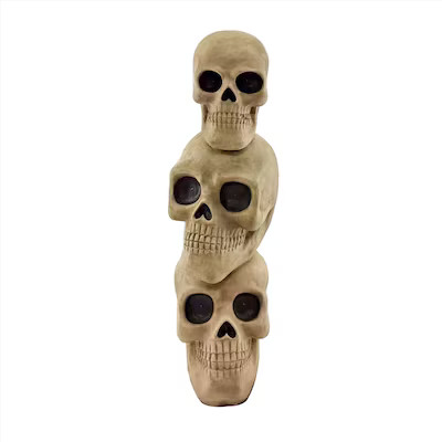 Haunted Hill Farm 3.08-ft Freestanding Lighted Skull Door decoration | Lowe's
